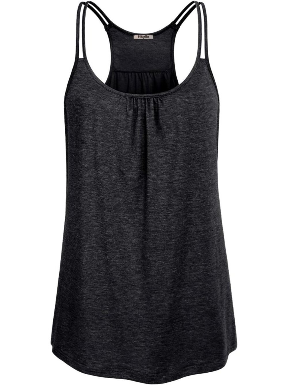 Cute Racerback Yoga Tank Top - Women's Scoop Neck Workout Shirt for Fitness